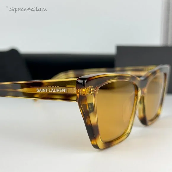 NEW Saint Laurent SL276 MICA 022 Havana Yellow Cat Eye Women Sunglasses Saint Laurent SL276 MICA 022 Sunglasses Havana Yellow Cat  main image 2